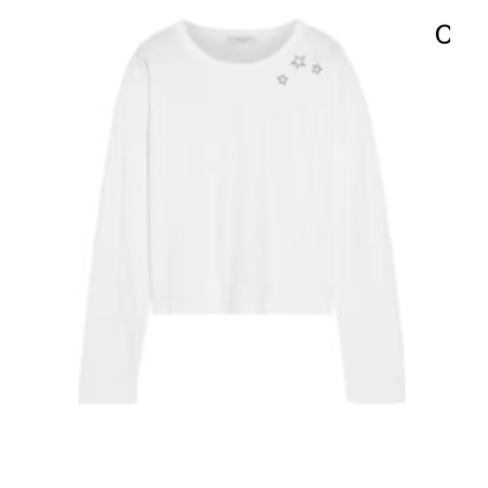 rag & bone Cotton Scribble Star Tee white size 12